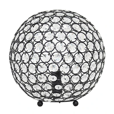 Elegant Designs Elipse 10 Inch Crystal Ball Sequin Table Lamp