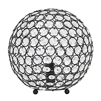 Elegant Designs Elipse 10 Inch Crystal Ball Sequin Table Lamp
