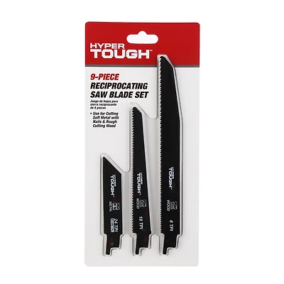 Lames de scie alternative Hyper Tough, 9 pièces, matériau en acier, état neuf