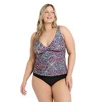 Krista Plus tankini D-Cup Haut de maillot bain à encolure en V pour femme