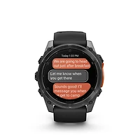 Garmin fēnix® 8 AMOLED Display GPS Smartwatch - 51-mm - Slate Grey Bezel with Black Silicone Band