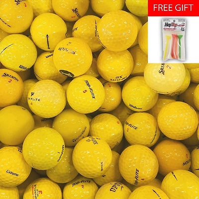Mulligan - 77 Mix AAA Recycled Used Golf Balls, Yellow
