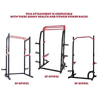 Sunny Health & Fitness Dip Bar Attachment for Power Racks and Cages – SF-XFA002
