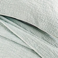Gouchee Home Carson King Quilt Set – 3-Piece Mint Bedding Set, Stone-Washed Cotton with Wave Stitch Pattern, Soft All-Season Bedspread with Plush Fill & Matching Pillow Shams