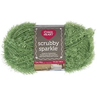 Red Heart® Scrubby Sparkle™ #4 Worsted (Medium) Polyester Yarn, Avocado 3oz/85g 174 Yards