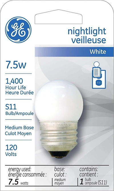 Veilleuse blanc doux 7.5 W de General Electric