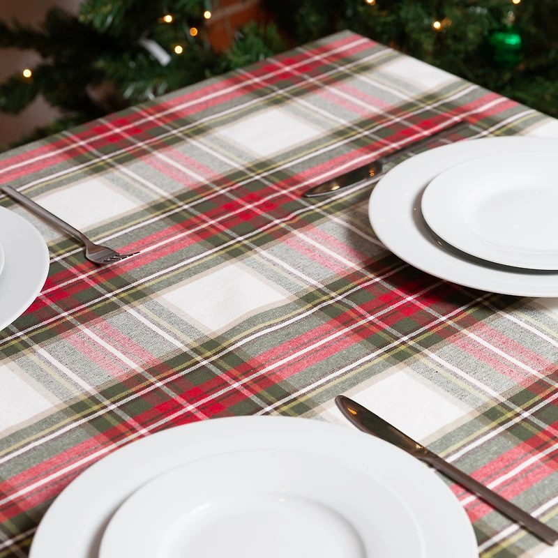 Celebration Plaid Table Cloth