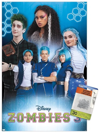 Disney Zombies 3 - Group Wall Poster with Pushpins, 22.375" x 34"