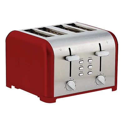 Kenmore 4-Slice Stainless Steel Toaster, Dual Controls, Extra Wide Slots, 9 Browning Levels, for English Muffins & More