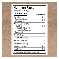 Quaker High Fibre Raisins & Spice Instant Oatmeal