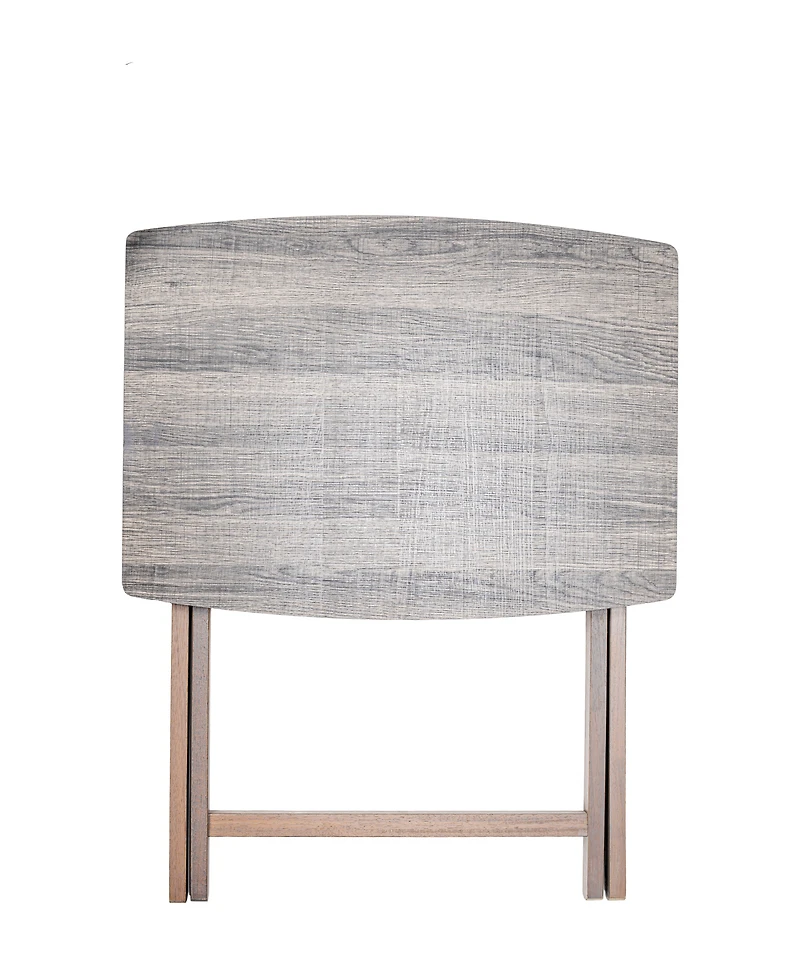 Mainstays Single Folding XL Oversized Tray Table Set, Rustic Gray