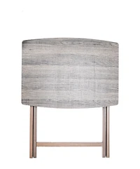 Mainstays Single Folding XL Oversized Tray Table Set, Rustic Gray