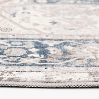 Banburry Tan and Dark Blue Woven Area Rug