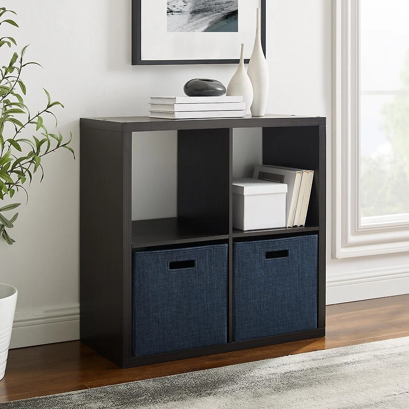 Gorham 4 Cubby Storage Cabinet in Espresso