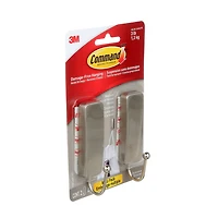 Command™ Hook 17034BN-2EF, Brushed Nickel, 2 Hooks/4 Strips/Pack