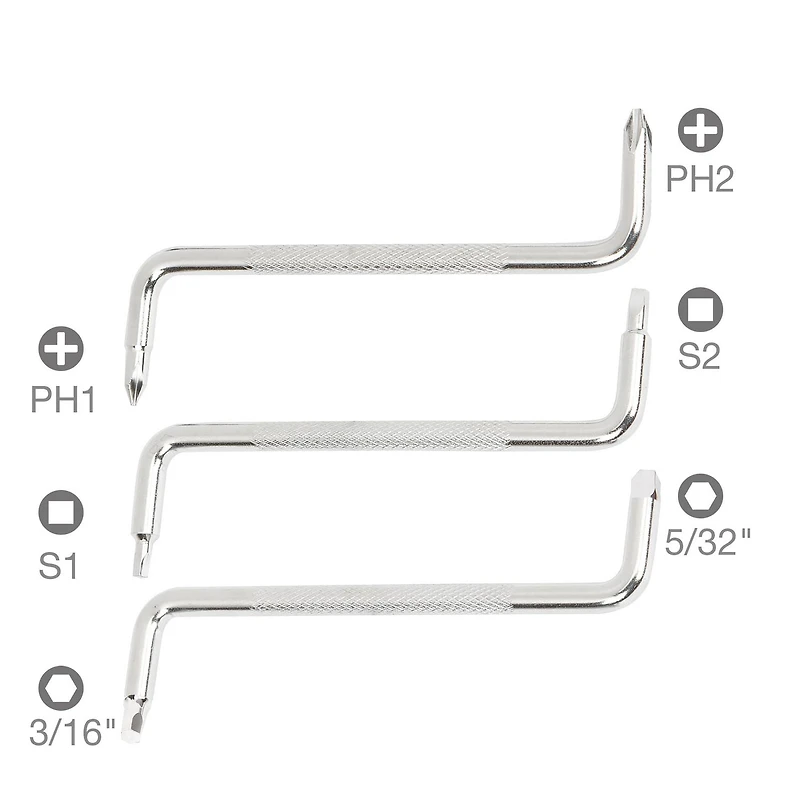 WorkPro Set tournevis Offset -3 pièces,Phillips, carré, hexagone