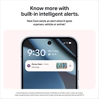 Caméra Google Nest intérieure (filaire, 3e génération) – Vidéo 2K et Gemini – Neige