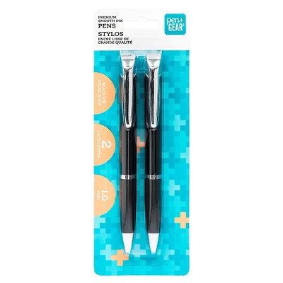 Stylos à encre noire lisse premium 1,0 mm