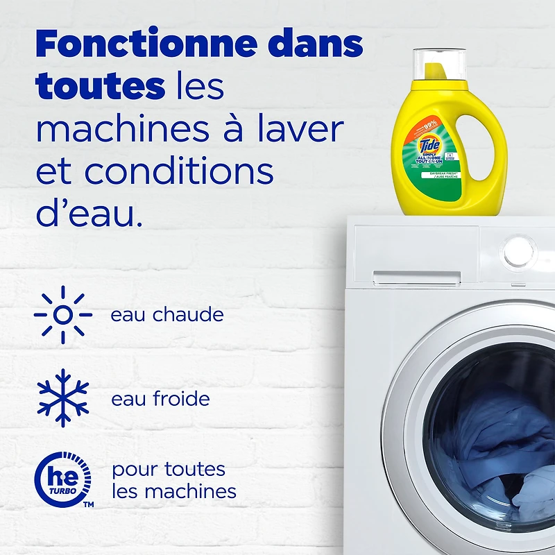 Tide Simply All-In-One Liquid Laundry Detergent, Daybreak Fresh Scent, 946 mL, 24 Wash Loads