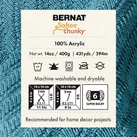"Bernat® Fil Softee® Chunky™, Acrylique #6 Super Volumineux, 14oz/400g, 431 Yards"