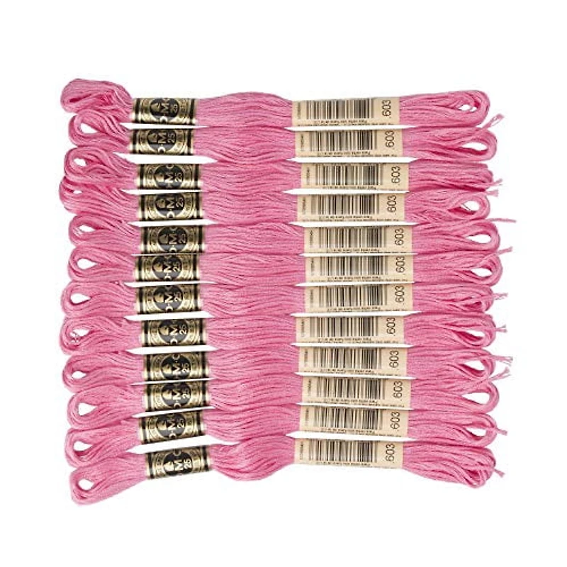 DMC Pink Cotton 6-Strand Embroidery Floss Skein, 8 m (8.7 yd)