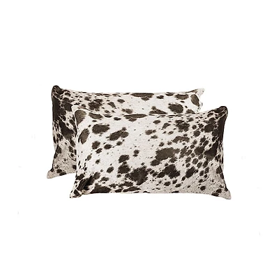 COUSSINS TORINO KOBE EN PEAU DE VACHE 12"X20" 2 PQT