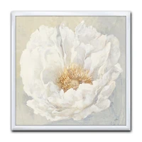 Designart Pivoine blanche sereine Art mural encadré