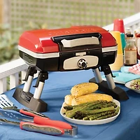 Gril à gaz portatif de table Cuisinart Petite Gourmet, rouge