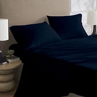 Drap plat en percale brossée 300 fils de Hometrends