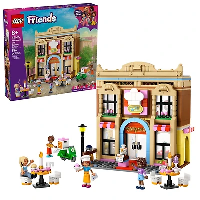 LEGO Friends Le restaurant et l’école de cuisine 42655 Ensemble de construction (896 pièces)