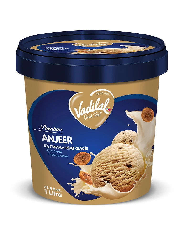 Vadilal Anjeer Ice Cream 1 Ltr.8 fl.oz, Vadilal Anjeer Ice Cream