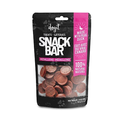 Dogit SnackBar Dog Treats Duck Medallion Chews Dog Treat 150 G