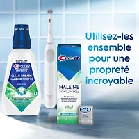 Dentifrice Crest Haleine propre Menthe verte 100 mL : neutralise la mauvaise haleine, protège contre les bactéries, combat la carie, rafraîchit l’haleine, blanchit en douceur