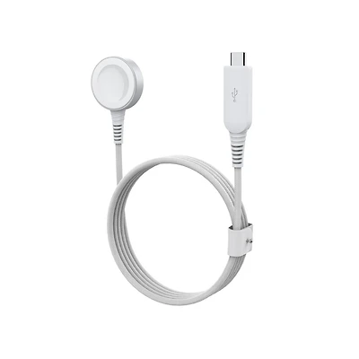 Câble de chargement magnétique USB-C de 1,8 m/6 pi de onn. pour Apple Watch