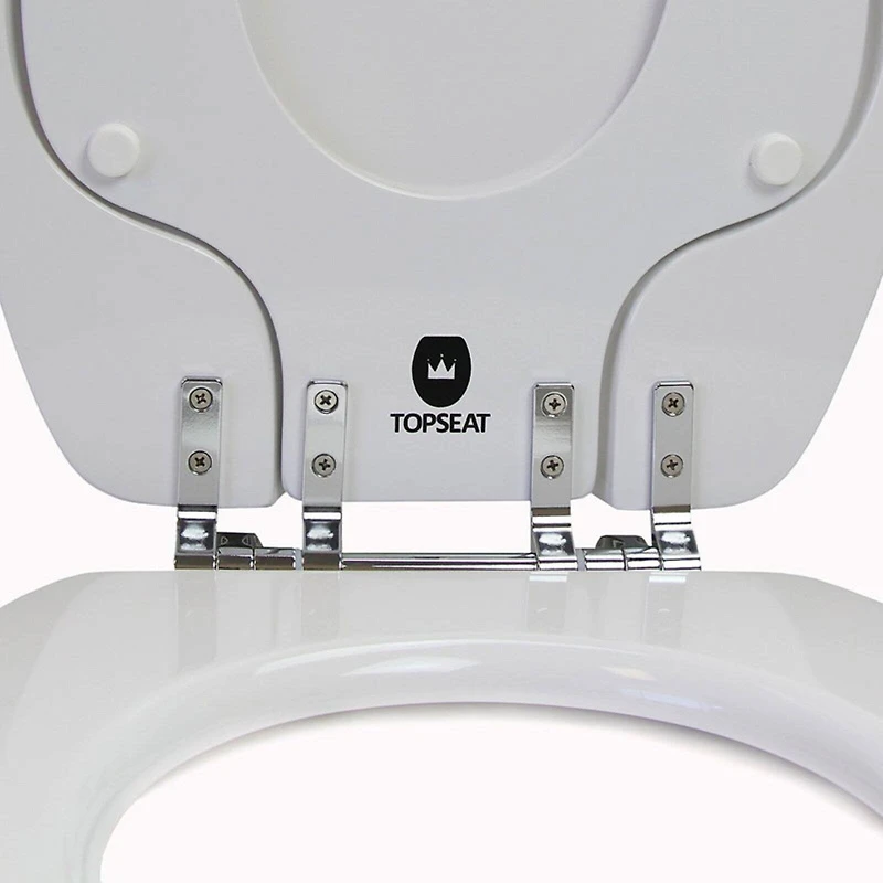 TopSeat TinyHiney Round Child and Adult 2 in 1. Gentle Lid Closure Chrome Hinge Toilet Seat