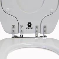TopSeat TinyHiney Round Child and Adult 2 in 1. Gentle Lid Closure Chrome Hinge Toilet Seat