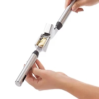 Starfrit Gourmet Steel Garlic Press, Large Capacity, Durable 430 Stainless Steel Handle, Pivoting Chamber for Easy Cleaning, Dishwasher Safe