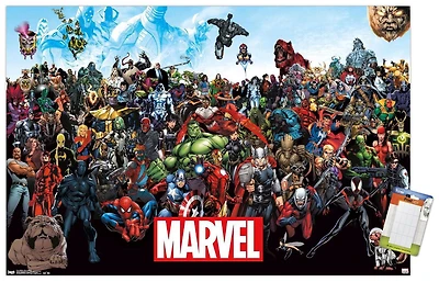 Marvel Comics - The Marvel Lineup 14.725" x 22.375" Wall Poster with Poster Mounts, by Trends International