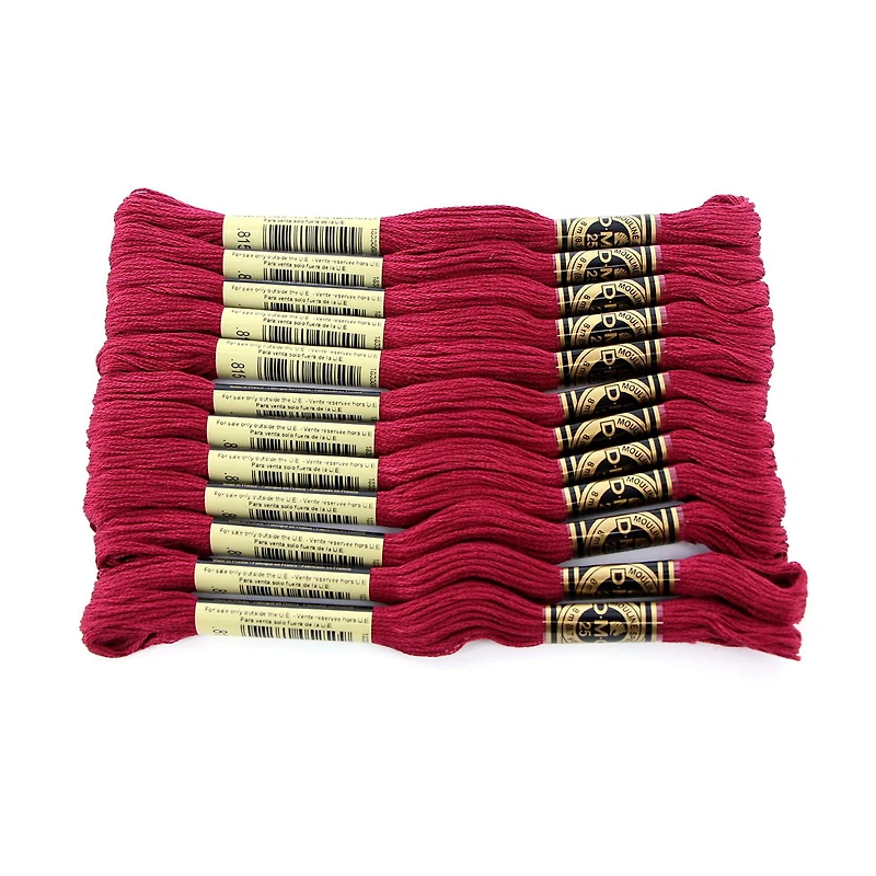 DMC coton 6 brins fil à broder, 8 m (8.7 yd), rouge