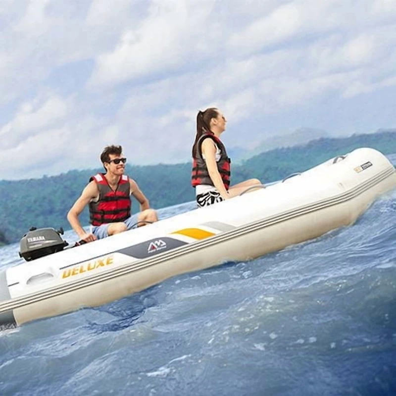 Aqua Marina Deluxe Inflatable Boat, 2 Person Portable Raft – Marine Grade PVC, Lightweight & Compact