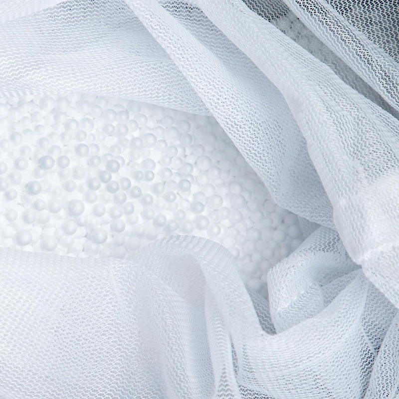 Pouf Plump en velours cuivre moelleux – Pouf rond surdimensionné avec revêtement en velours ultra-doux et rembourrage en billes de polystyrène pour salon, chambre ou bureau