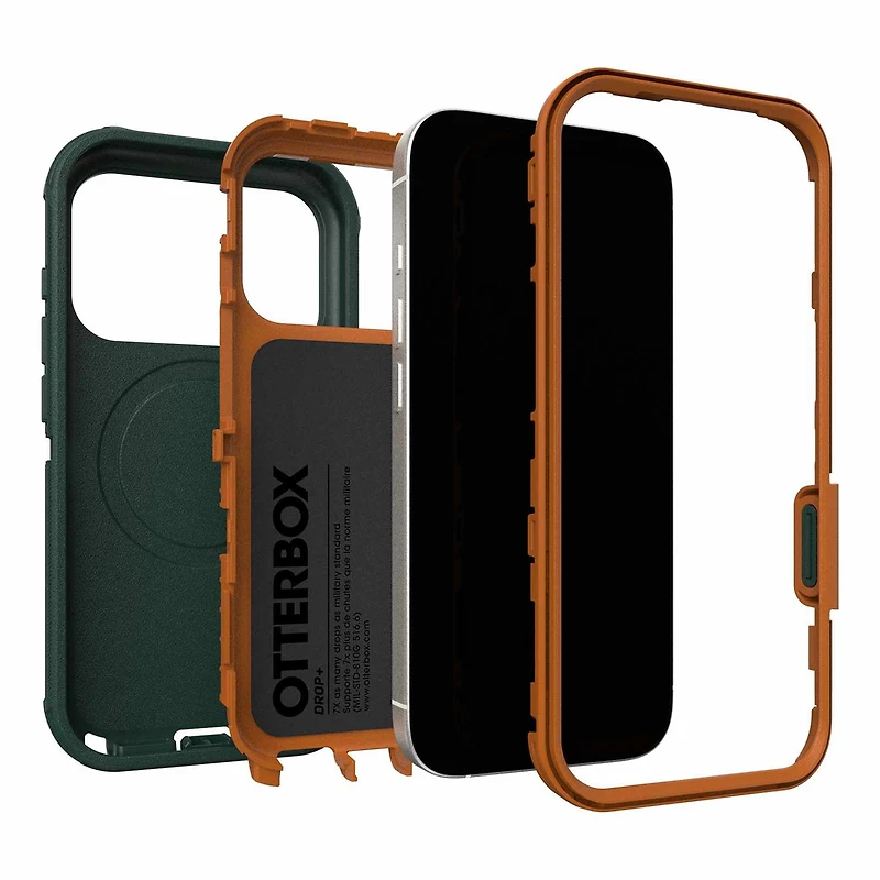 OtterBox Étui Defender Pro MagSafe avec Contrôle de la Caméra Coopersmith (Vert) pour iPhone 17 Pro