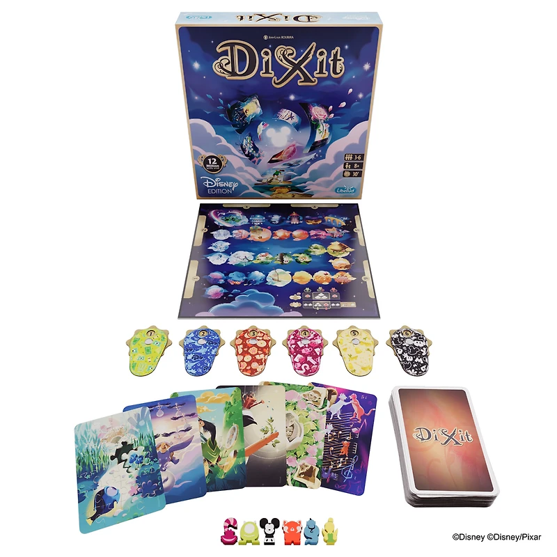 Asmodee - Dixit: Disney Edition - Board Game for Adults & Children from 8 Years - Dreamlike Card Game - Communication by Image - 3 to 6 Players - 30 Min - English Version - Libellud