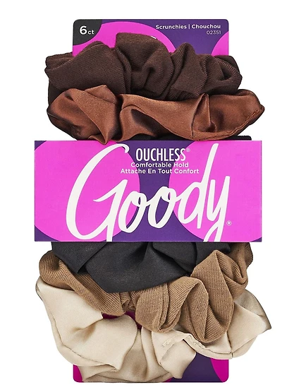 Goody Forever Chouchou en satin à porter sans dommage - 6Ct