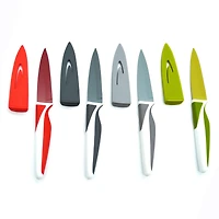 Starfrit Gourmet Ensemble De 4 Couteaux À Parer Avec Étui, Lame En Acier Inoxydable 3,5", Manche Antidérapant, Code Couleur, Rangement Sécuritaire