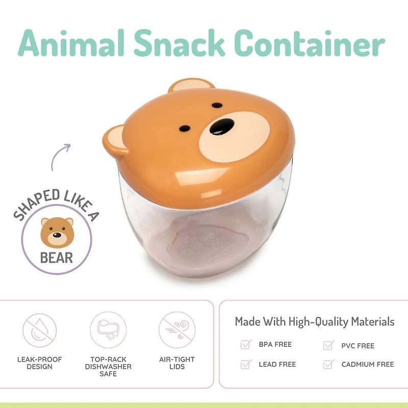 Melii Snack Containers for Toddler for Kids and Adults - Bear - 1 unit