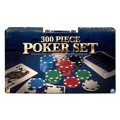 Coffret professionnel de poker 300 jetons dans une mallette en aluminium