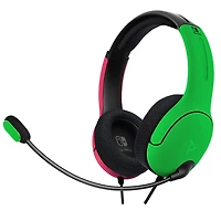 PDP Gaming LVL40 Wired Stereo Gaming Headset with Noise Cancelling Microphone: Nintendo Switch - Pink & Green