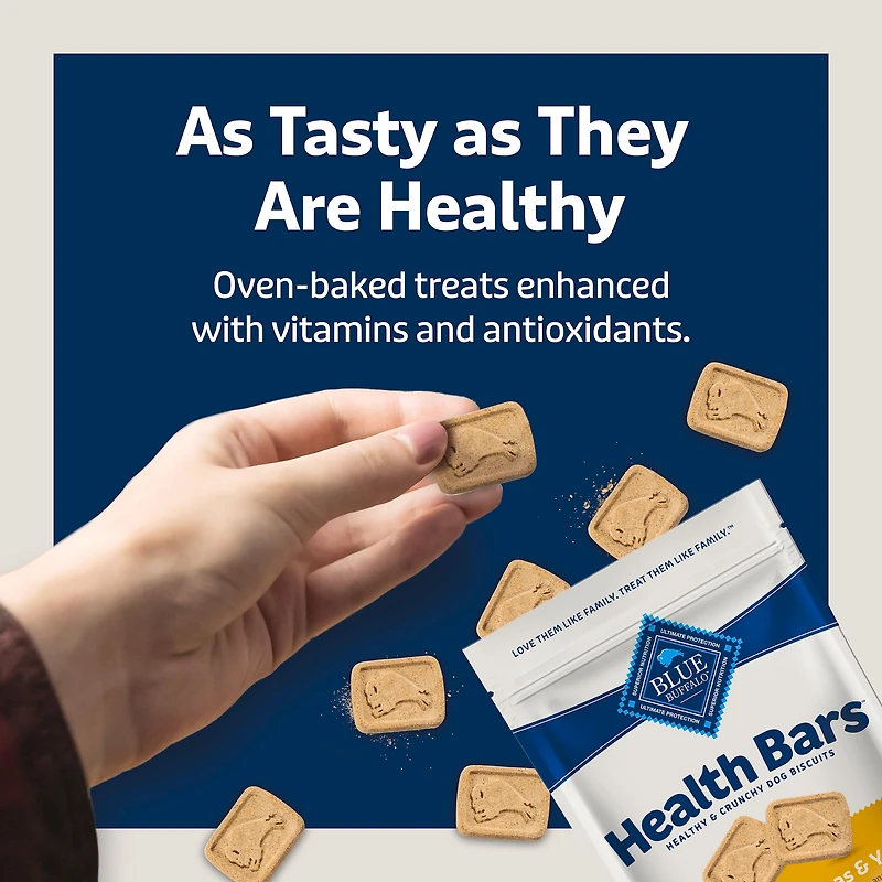 Blue Buffalo Health Bars Crunchy Dog Biscuits, Bananas & Yogurt Dog Biscuits