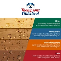 Scelleur semi-transparent pour le bois Thompson’s WaterSeal, tan désert, 3,78 l